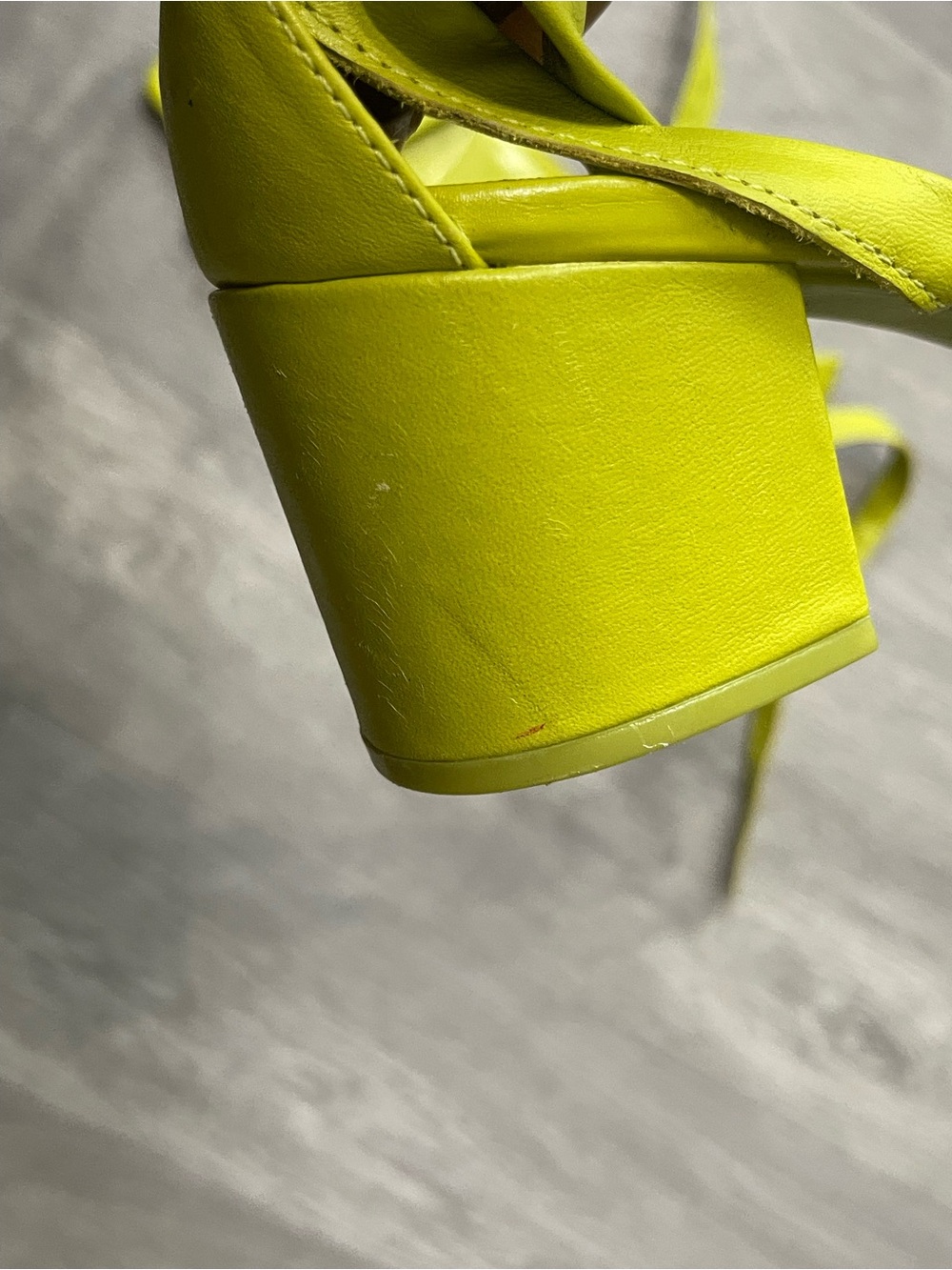Arezzo Bright Green Strappy Heel Sandals Fairy Festival Vacation Casual Party - Picture 6 of 16